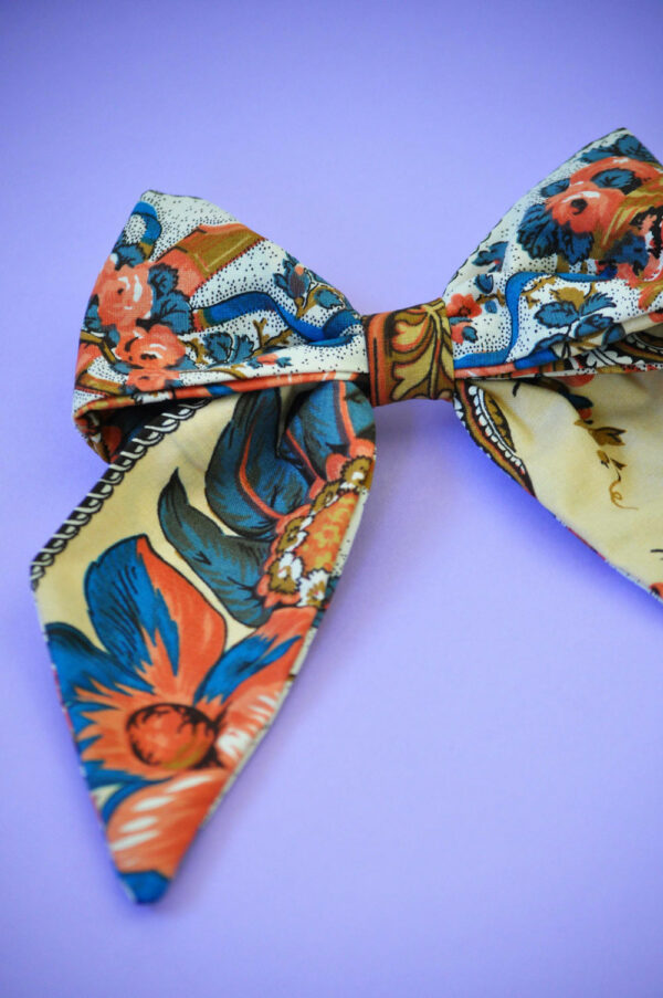 Barrette noeud - orange