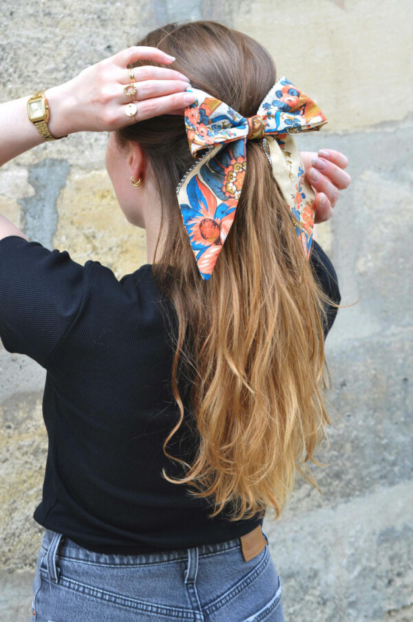Barrette noeud - orange – Image 4