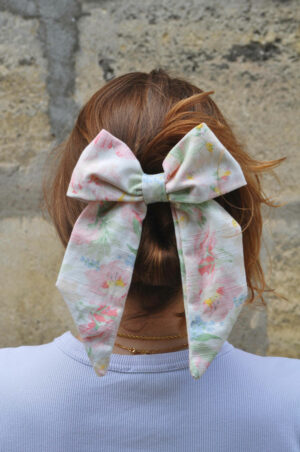 Barrette noeud - pastel